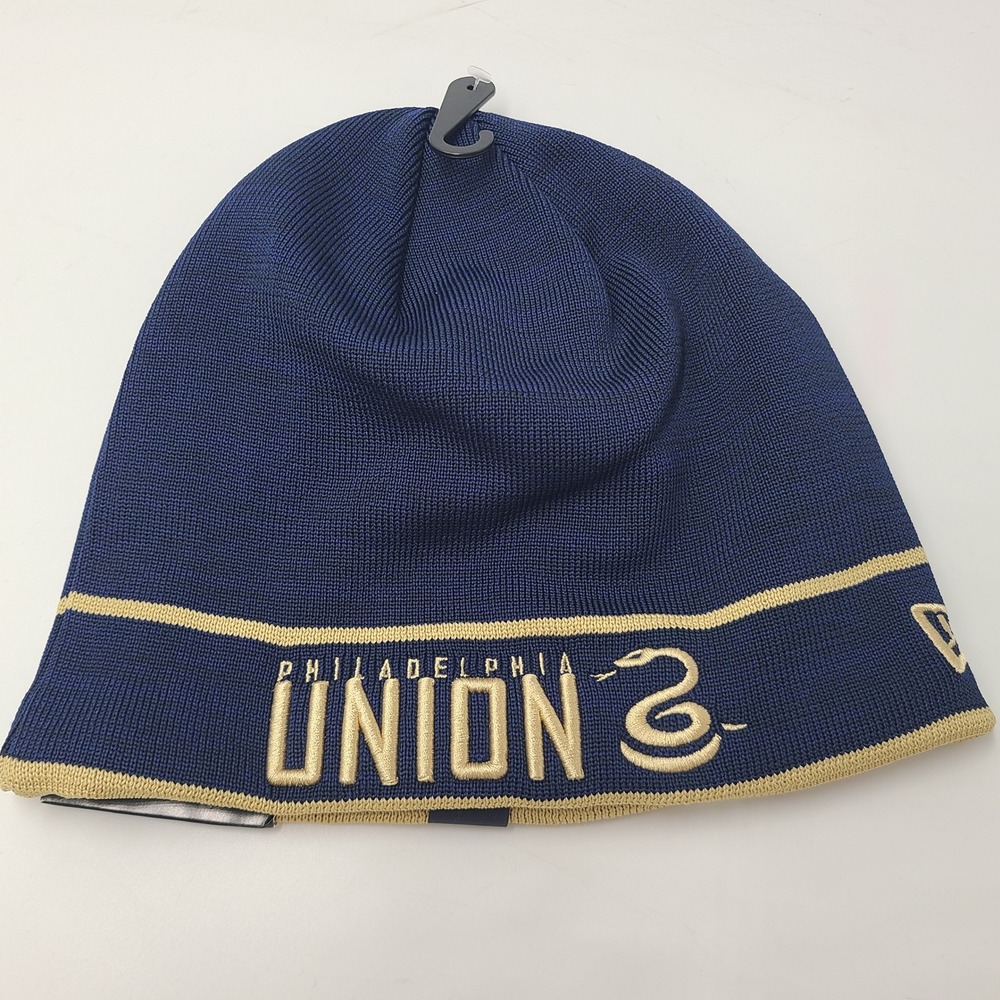 Philadelphia Union Hat Beanie New Era Blue Gold MLS Soccer Winter Stocking Cap